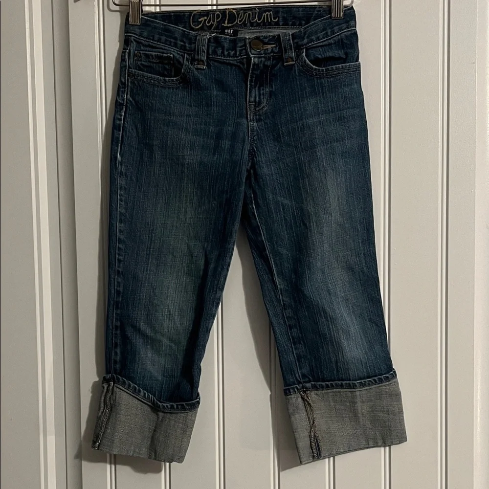 Gap Jean Capris Adjustable waist Size 10